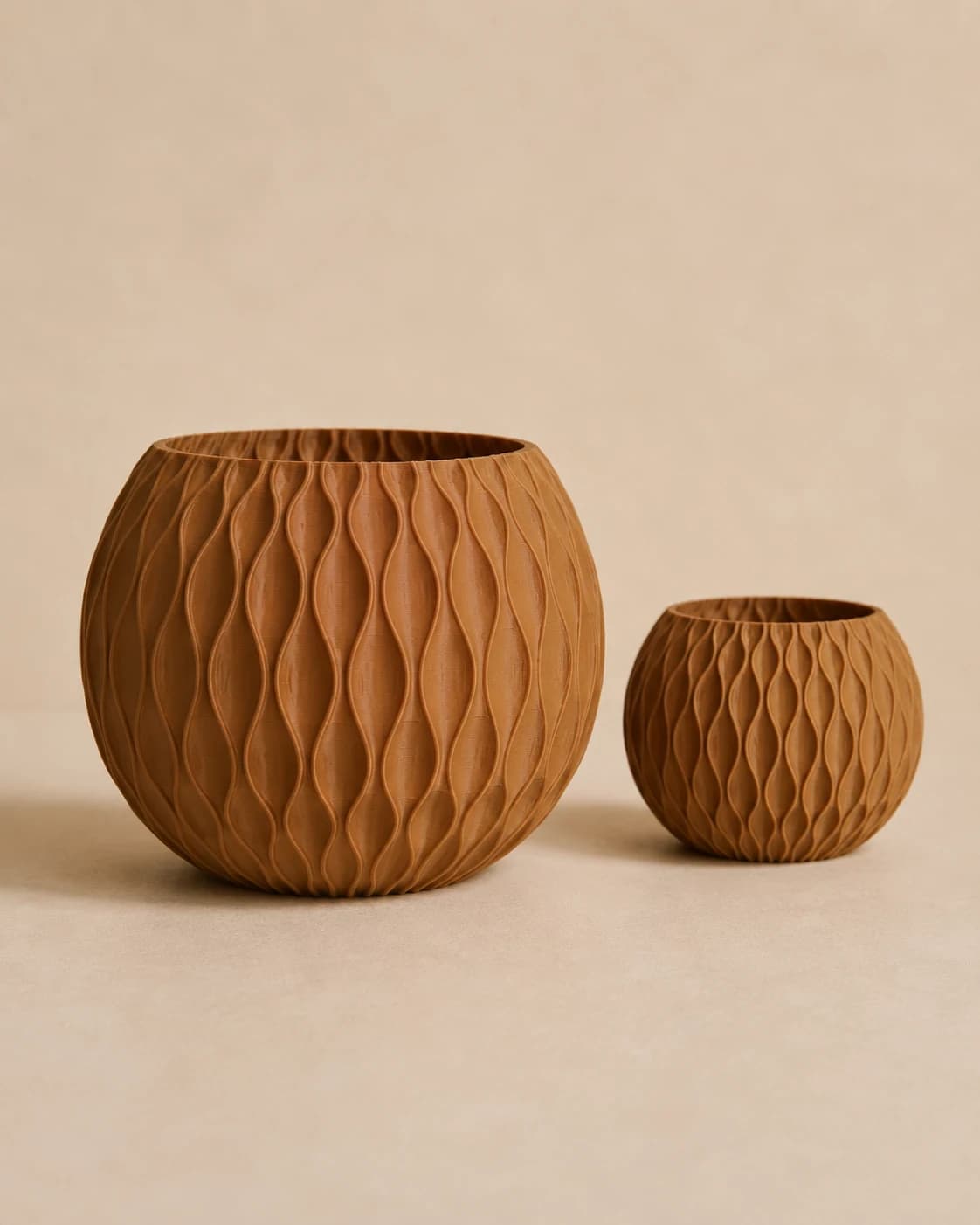 Leafwave Textured Planter | Round Decorative Plant Pot, view 1 of 4