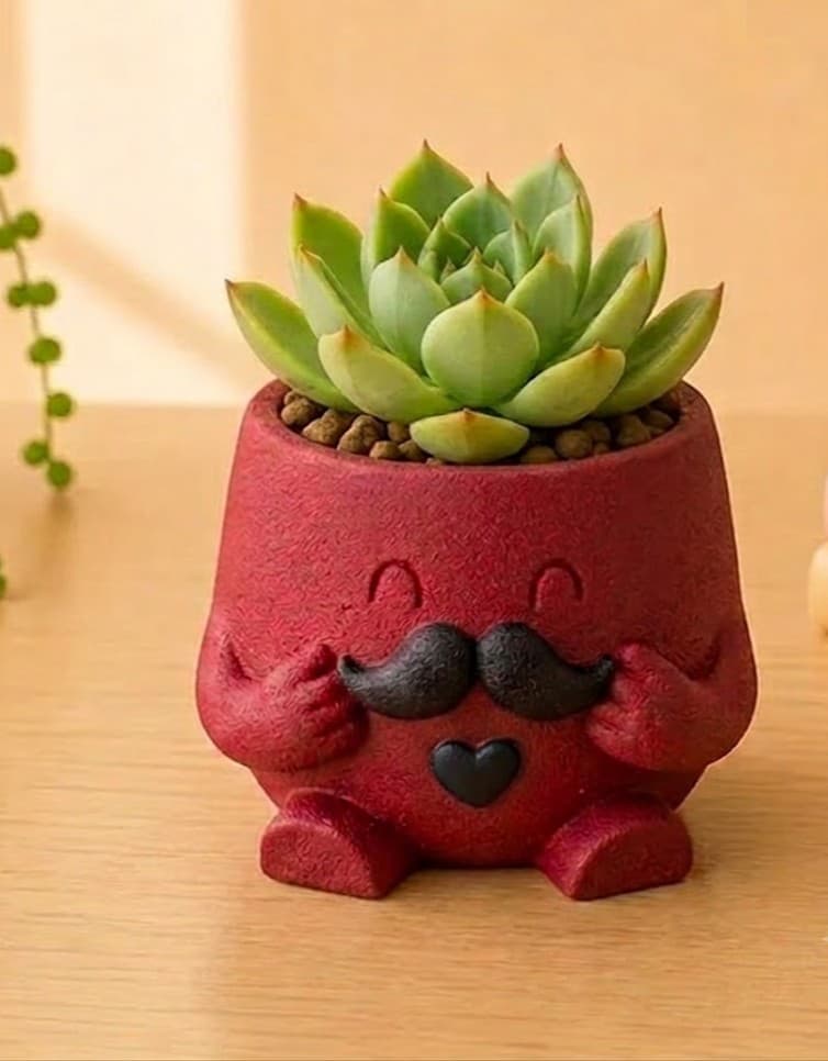 Whiskered Gentleman — Decor Planter, view 1 of 1