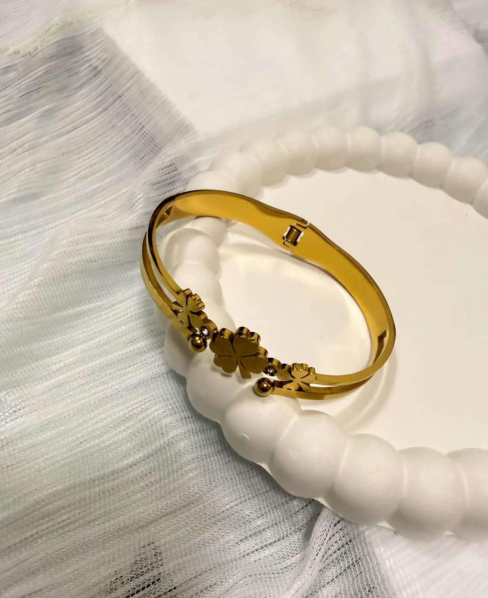 Golden Blooms Kada Bracelet, view 1 of 2