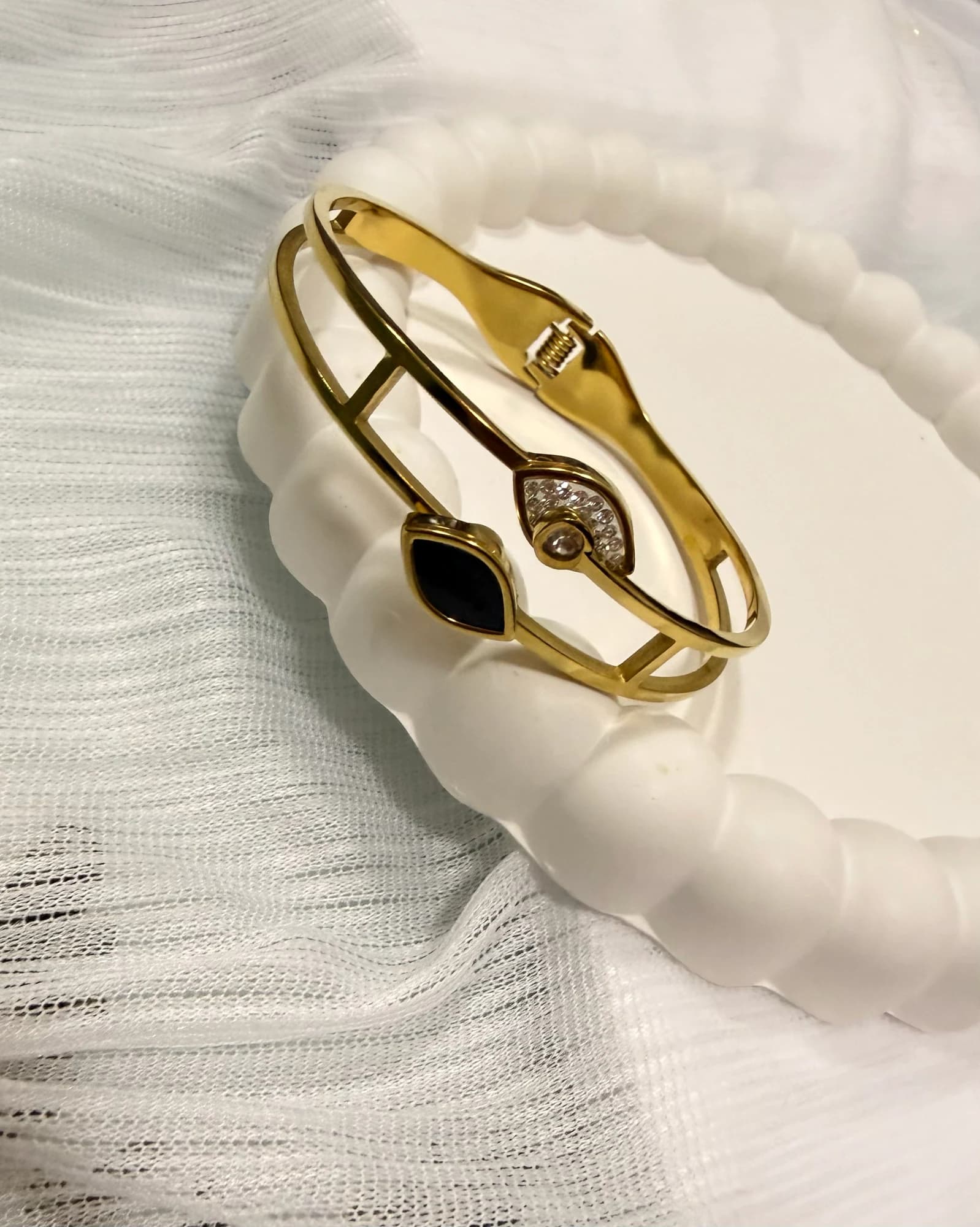 Evil Eye Gold-Tone Kada Bracelet