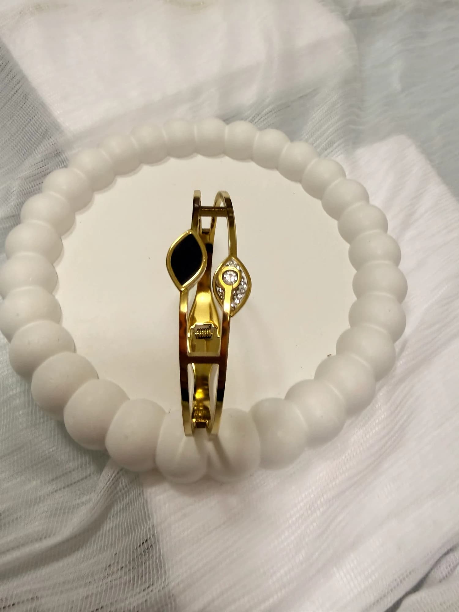 Evil Eye Gold-Tone Kada Bracelet, view 1 of 2