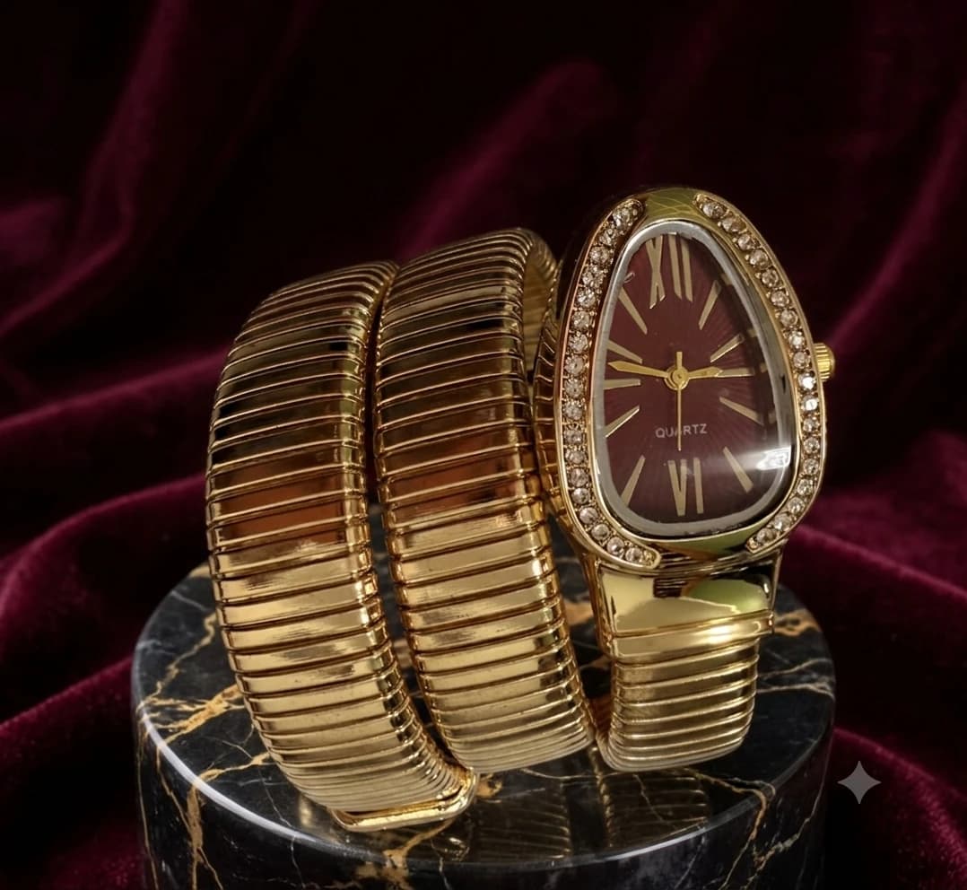 Spiral Gold Watch Bracelet, view 1 of 3