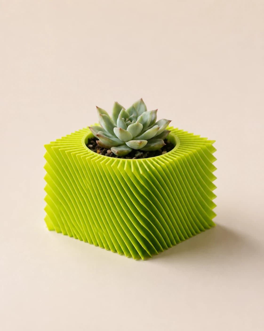 Lime Spiral Planter, view 1 of 4