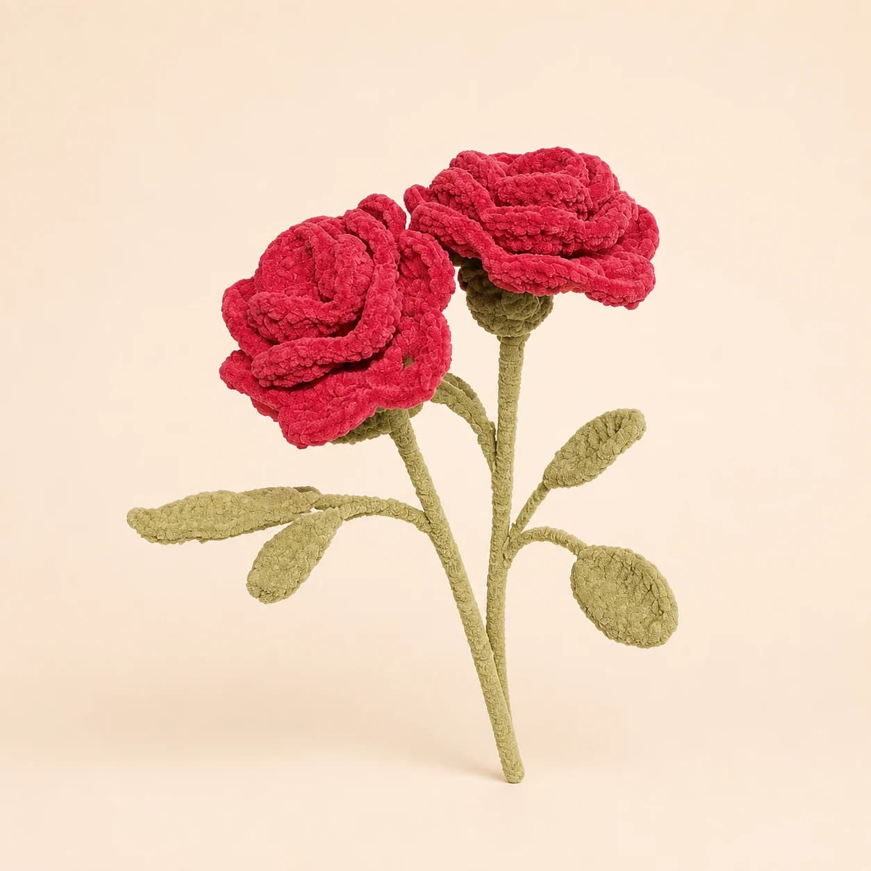 Ruby Carnation Crochet Stem, view 1 of 1