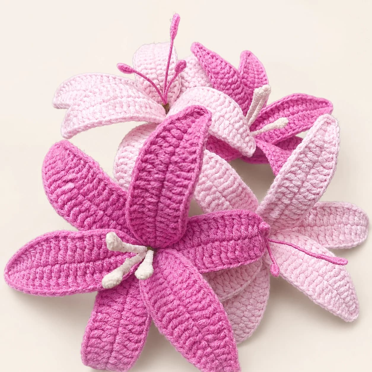 Blush Lily Crochet Cluster, view 1 of 1