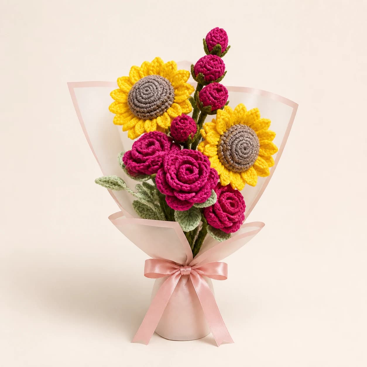 Sunlit Romance Crochet Bouquet, view 1 of 1
