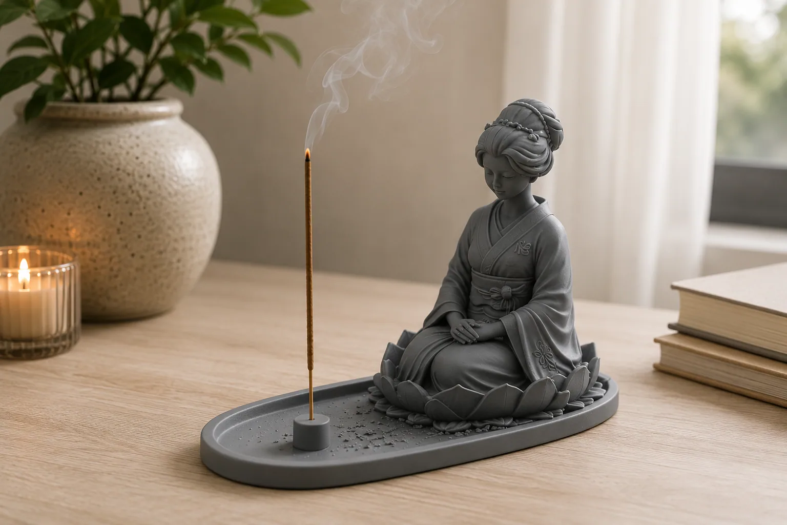 Serene Geisha Incense Tray