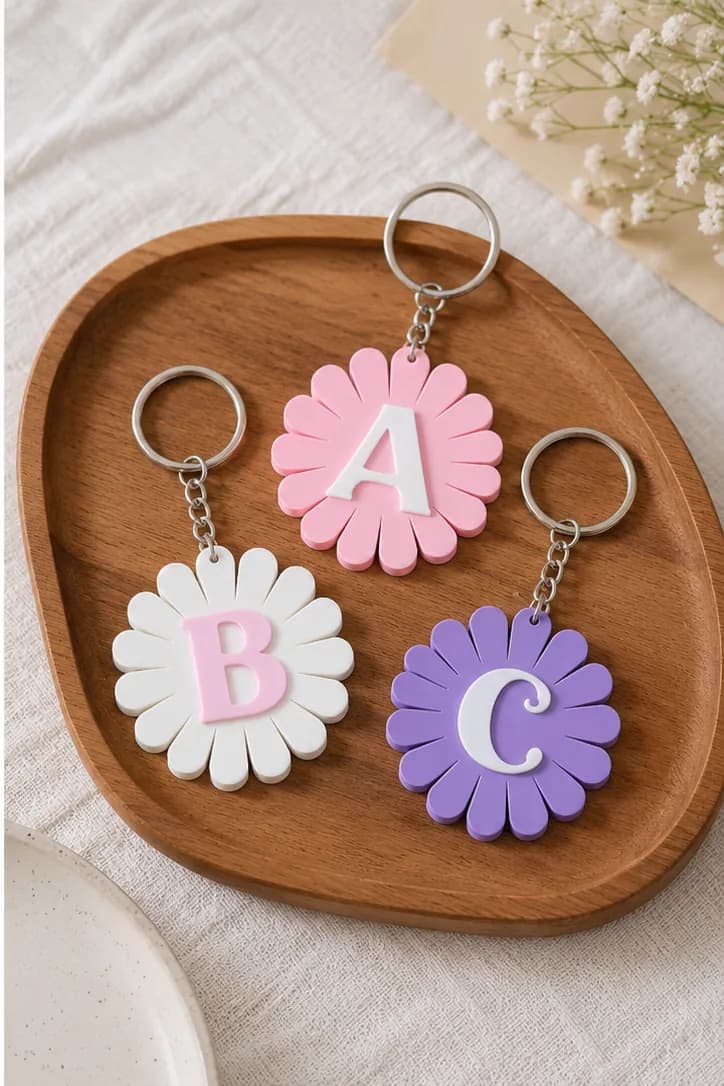 Bloom Initial Keyring., view 1 of 2