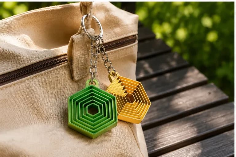 Hexa-Loop Keyring, view 1 of 2