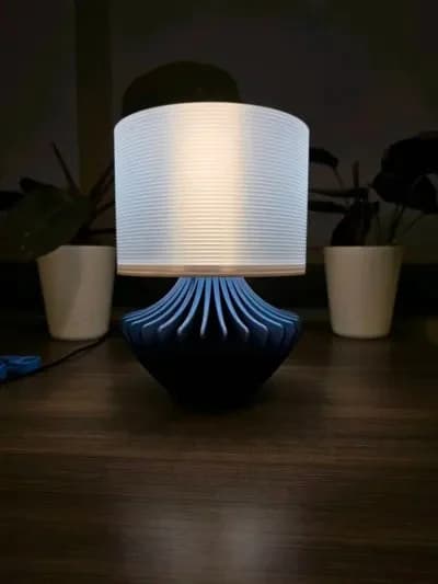 Fluted Drum Lamp, view 1 of 5